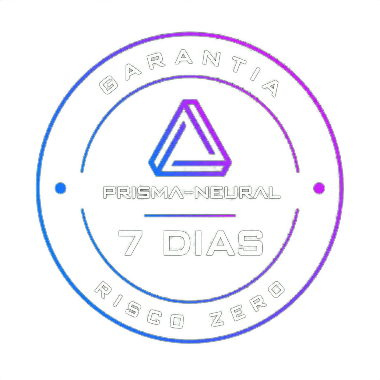 Selo de Garantia PRISMA-NEURAL. 7 dias risco zero